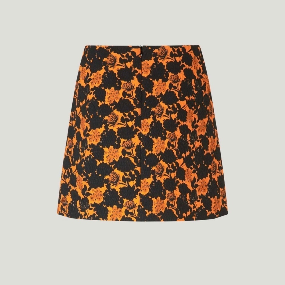 Floral Mini Skirt in Black and Orange Baum und pferdgarten size EU 38